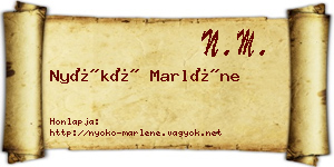 Nyókó Marléne névjegykártya